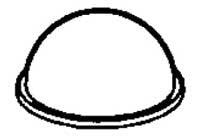 Clear Rubber Bumper 1/4" Diameter x 1/16" - 578 Per Card