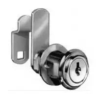 CompX C8053-C346A-14A Disc Tumbler Cam Lock, 90-Degree Cam Turn, Flush or Lipped/Overlay, Cyl 1-3/16, Max Material 7/8, Keyed #346, Bright Nickel - C8053-C346A-14A