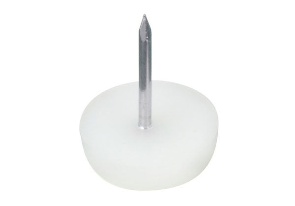 White Plastic Nail Glide - 5/8" Diameter - 100