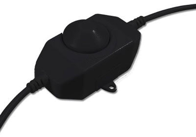 Tresco LED Inline Rotary Dimmer 12VDC 48W - Black - L-LED-DIMCON-BL-1