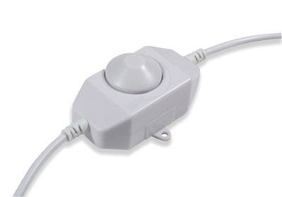 Tresco LED Inline Rotary Dimmer 12VDC 48W - White - L-LED-DIMCON-WH-1
