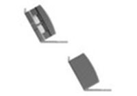 Tresco Infinex Angled End Cap Set - Gray - L-XANGECP-GY-1