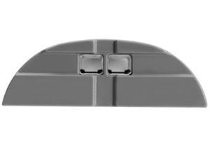 Tresco Infinex Curved End Cap Set - Gray - L-XCRVECP-GY-1