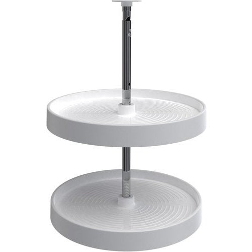 Rev-A-Shelf Lazy Daisy Full Circle 2-Shelf Lazy Susan Set - White - 18" - LD-2062-18-11-1