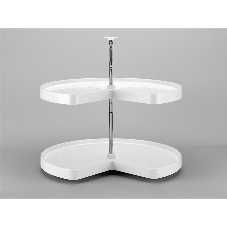 Rev-A-Shelf Lazy Daisy Kidney Shape Polymer 2 Tray Lazy Susan Set - 28" - LD-2472-28-11-1