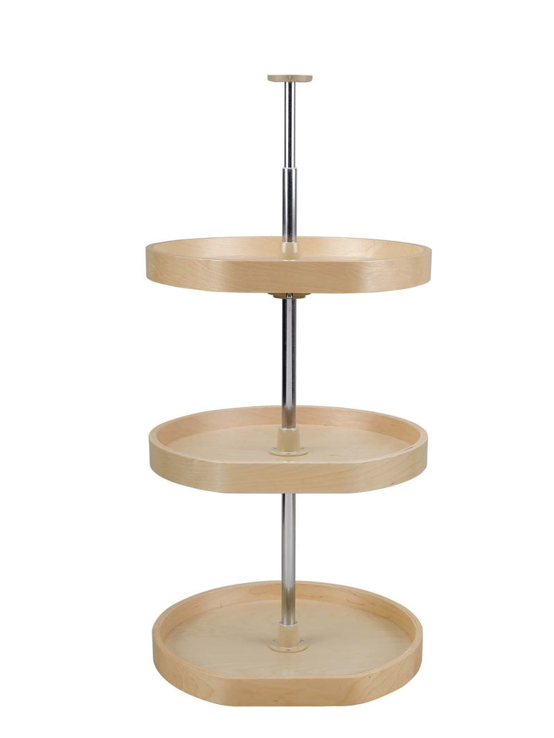 Rev-A-Shelf D-Shaped Banded Wood 3 Shelf Lazy Susan - 20" - LD-4BW-263-2036-1