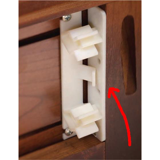 Tenn-Tex False Front Clip - Attaches to cabinet - T-194