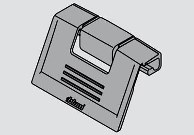 Blum TANDEMBOX Interior Front Handle - Gray - ZIF.80M5