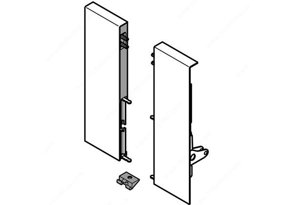Blum TANDEMBOX Interior Roll-Out Front Fixing Bracket Set - Gray - ZIF.75D0.US