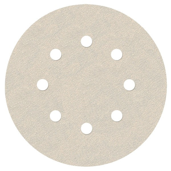 Klingspor PS33 Kling-On® Hook and Loop Aluminum Oxide Sanding Discs, 5 Inch, 8 Holes, 120 Grit, Box of 100 - 033K120C-12700A