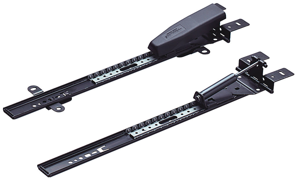 Accuride 1155 Series Easy Down Light Duty Slide with Easy Close for Flipper Doors - Black - 12" - CB1155-12D