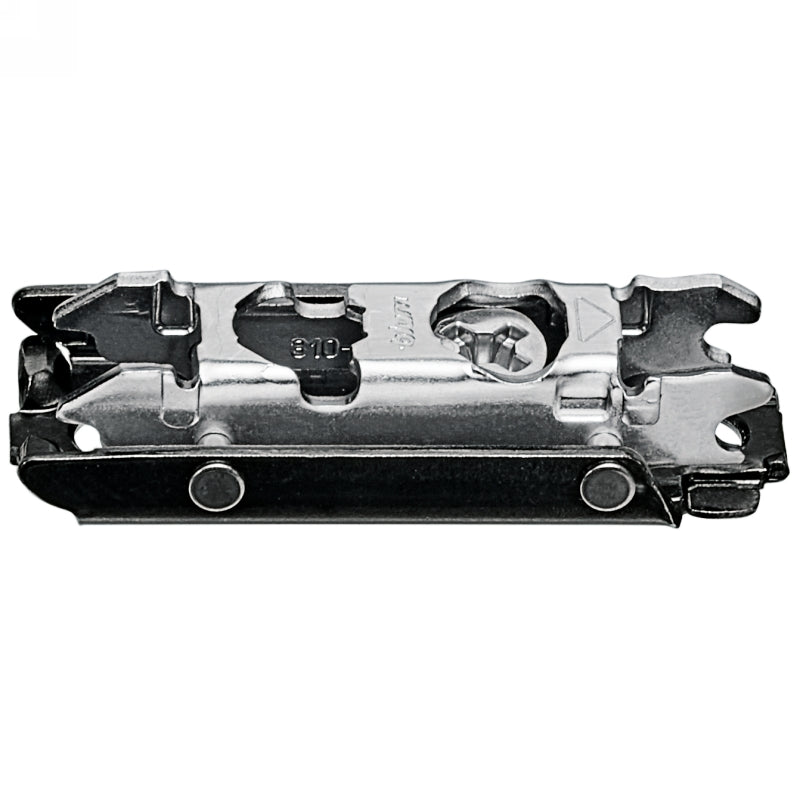 Blum 173H7100 CLIP Cam Adjustable In-Line Mounting Plate - Wood Screw - 0mm - Black Onyx - 175H3100-ONYX