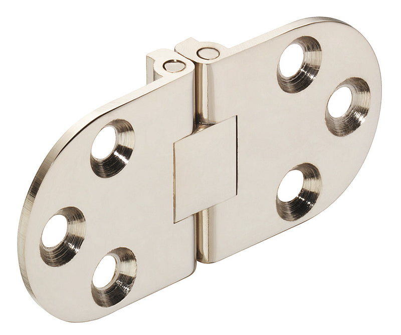 Hafele 341.32.708 Self-Supporting Hinge, for Folding and Sewing Machine Tables - Polished Nickel