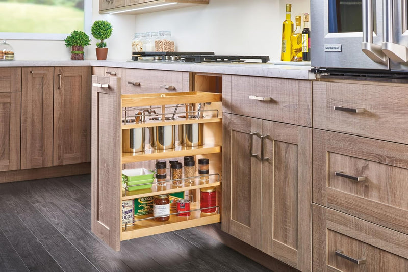 Rev-A-Shelf 449UT-BCSC-7C Side and Bottom Mount Base Utensil Pullout w/BLUMOTION Soft-Close