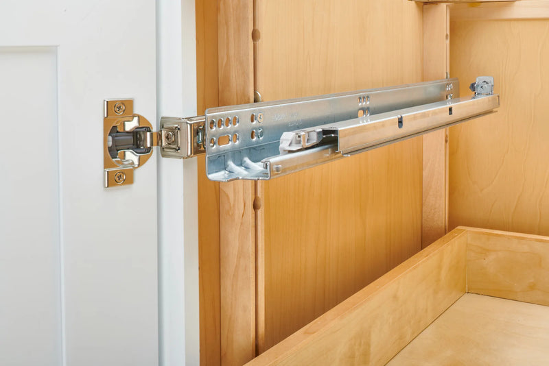 Rev-A-Shelf (8) stackable 27-1⁄4" x 1-1/8" Wood Pilaster Uprights and (5) Pilaster Hardware sets - 4PIL-54-113-1