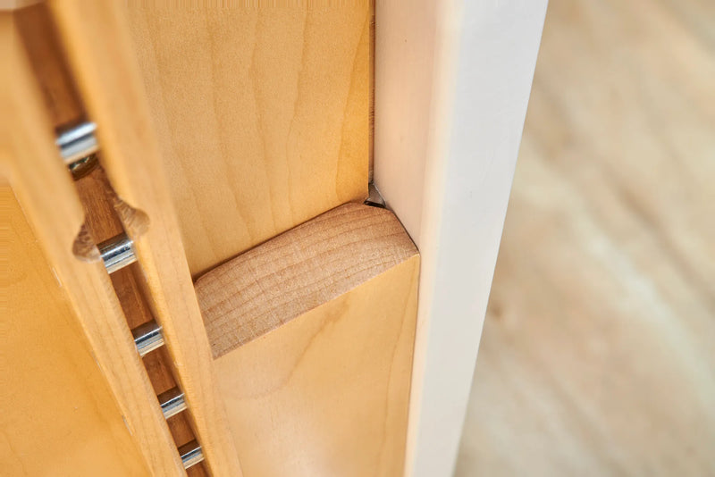 Rev-A-Shelf (8) stackable 27-1⁄4" x 1-1/8" Wood Pilaster Uprights and (5) Pilaster Hardware sets - 4PIL-54-113-1