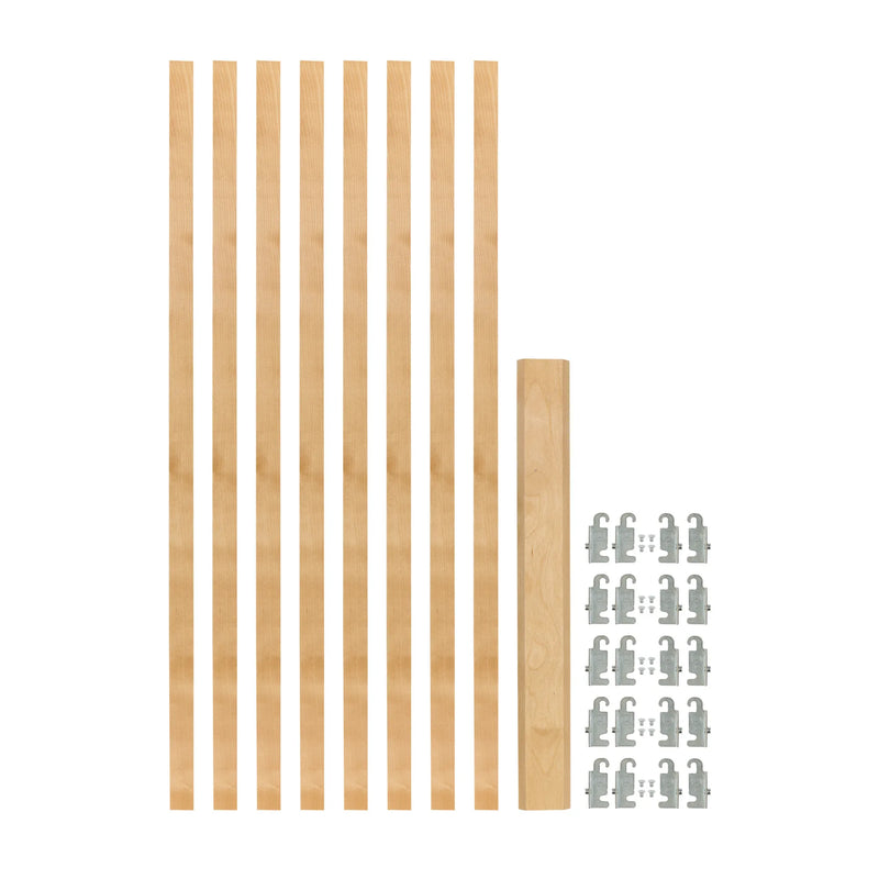 Rev-A-Shelf (8) stackable 27-1⁄4" x 7/8" Wood Pilaster Uprights and (5) Pilaster Hardware sets - 4PIL-54-088-1