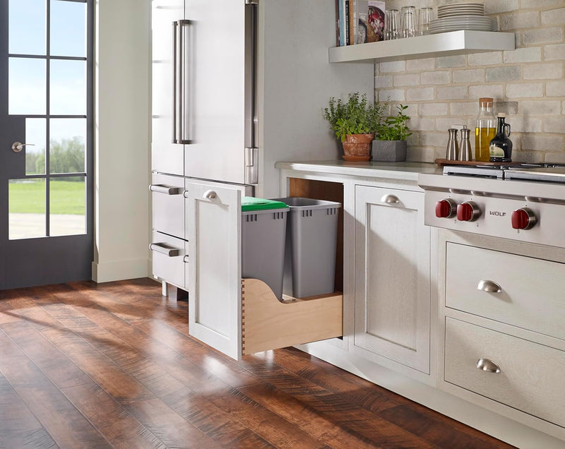Rev-A-Shelf 4WCSC Series Double 50 Qt Trash Pullout - 18" - 4WCSC-2150DM-2 - FREE SHIPPING