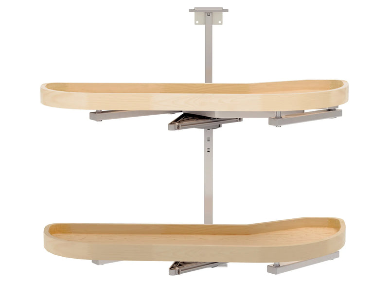 Rev-A-Shelf Maple Two-Tier Classic Girasolo w/ Soft-Close for 12" Left Opening/Blind Right Corner Cabinets 4WLS87-12-L
