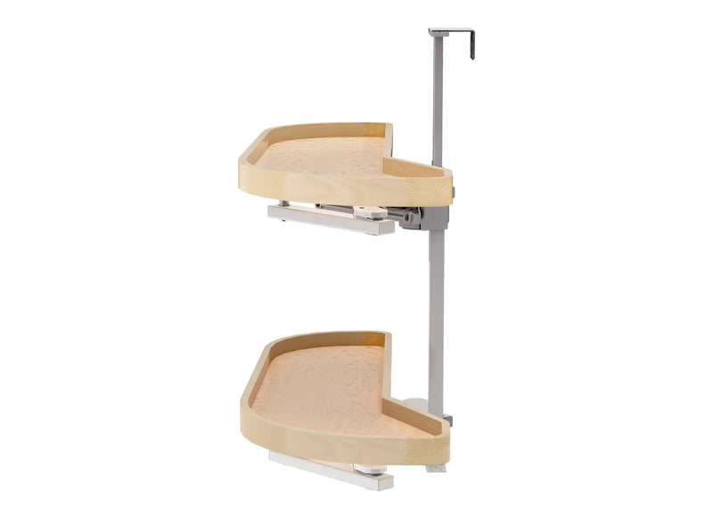 Rev-A-Shelf Maple Two-Tier Classic Girasolo w/ Soft-Close for 12" Left Opening/Blind Right Corner Cabinets 4WLS87-12-L