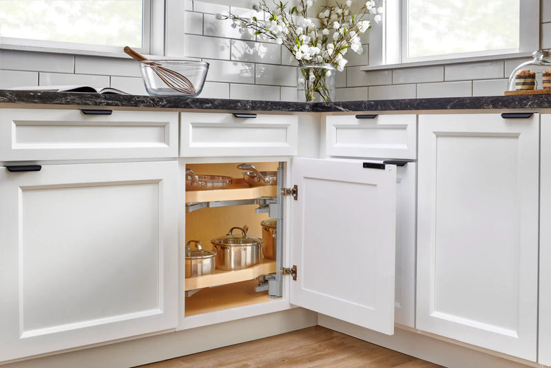 Rev-A-Shelf Maple Two-Tier Classic Girasolo w/ Soft-Close for 12" Left Opening/Blind Right Corner Cabinets 4WLS87-12-L