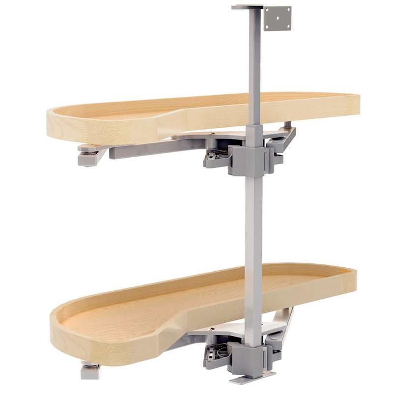 Rev-A-Shelf Maple Two-Tier Classic Girasolo w/ Soft-Close for 12" Left Opening/Blind Right Corner Cabinets 4WLS87-12-L