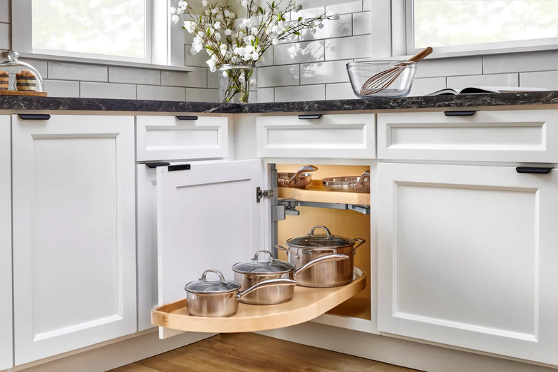 Rev-A-Shelf Maple Two-Tier Classic Girasolo w/ Soft-Close for 12" Right Opening/Blind Left Corner Cabinets 4WLS87-12-R