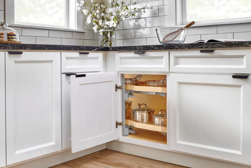Rev-A-Shelf Maple Two-Tier Classic Girasolo w/ Soft-Close for 12" Right Opening/Blind Left Corner Cabinets 4WLS87-12-R