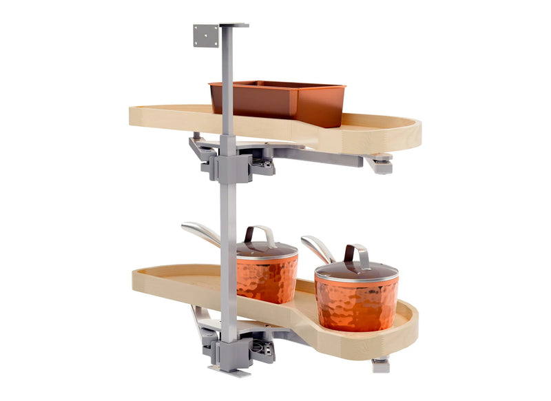 Rev-A-Shelf Maple Two-Tier Classic Girasolo w/ Soft-Close for 12" Right Opening/Blind Left Corner Cabinets 4WLS87-12-R