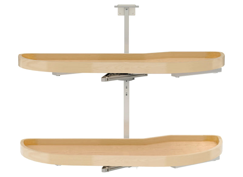 Rev-A-Shelf Maple Two-Tier Classic Girasolo w/ Soft-Close for 15" Left Opening/Blind Right Corner Cabinets 4WLS87-15-L