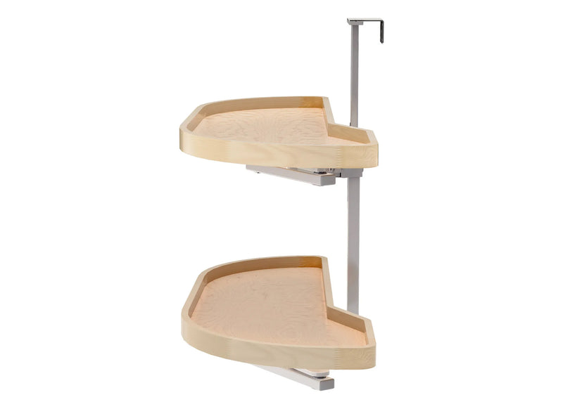 Rev-A-Shelf Maple Two-Tier Classic Girasolo w/ Soft-Close for 15" Left Opening/Blind Right Corner Cabinets 4WLS87-15-L