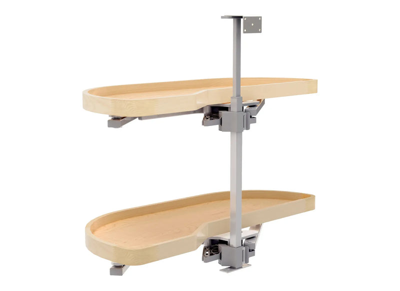 Rev-A-Shelf Maple Two-Tier Classic Girasolo w/ Soft-Close for 15" Left Opening/Blind Right Corner Cabinets 4WLS87-15-L