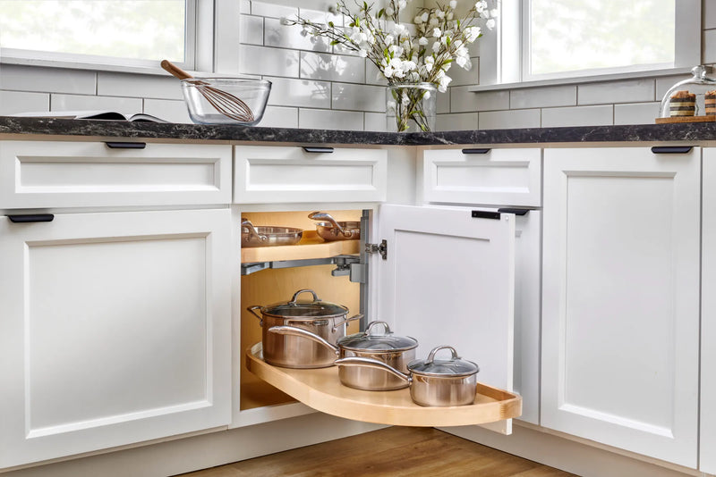 Rev-A-Shelf Maple Two-Tier Classic Girasolo w/ Soft-Close for 18" Left Opening/Blind Right Corner Cabinets 4WLS87-18-L