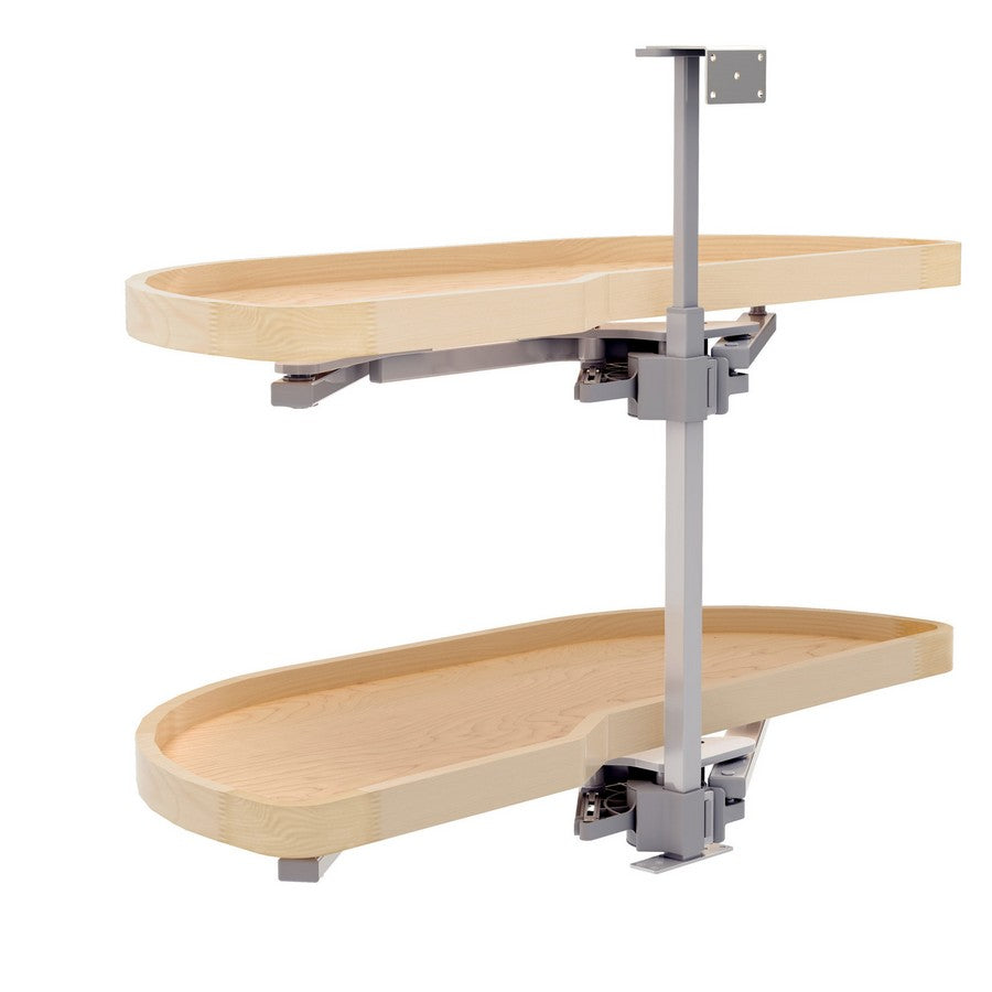 Rev-A-Shelf Maple Two-Tier Classic Girasolo w/ Soft-Close for 18" Left Opening/Blind Right Corner Cabinets 4WLS87-18-L