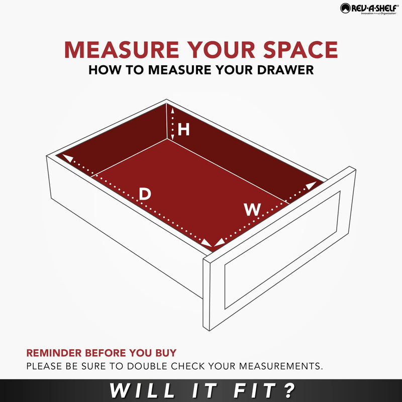 Rev-A-Shelf 4WUT Series Trimmable Wood Utility Tray Insert - 4WUT-3