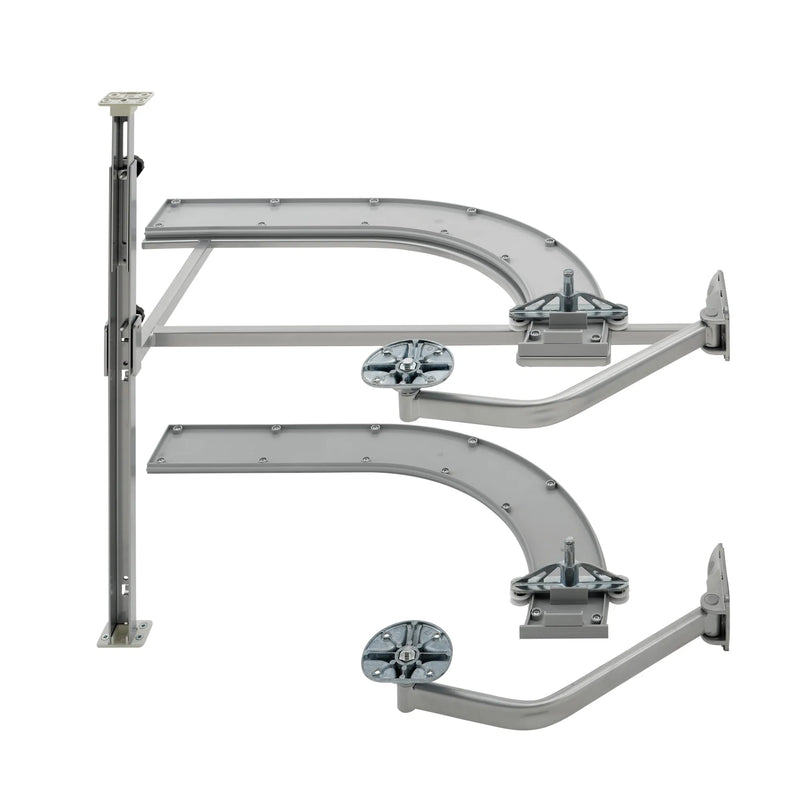Rev-A-Shelf Maple Solid Bottom Chrome Wire Two-Tier "Cloud" Optimizer for 21" Right Opening/Blind Left Corner Cabinets - 5372-21-MP-R