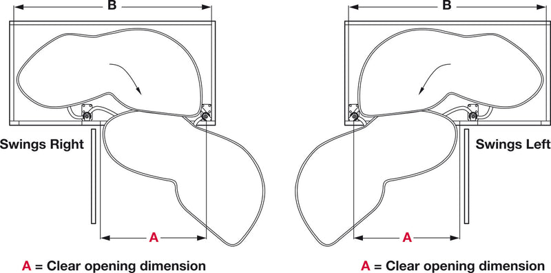 Kesseböhmer LeMans II Set 541.32.450 for Blind Corner Cabinets with Soft Closing and Self Closing Mechanisms, with Non-slip Effect, Swings Right, Champagne/Maple, 2 x 50 Shape Trays - 541.32.450
