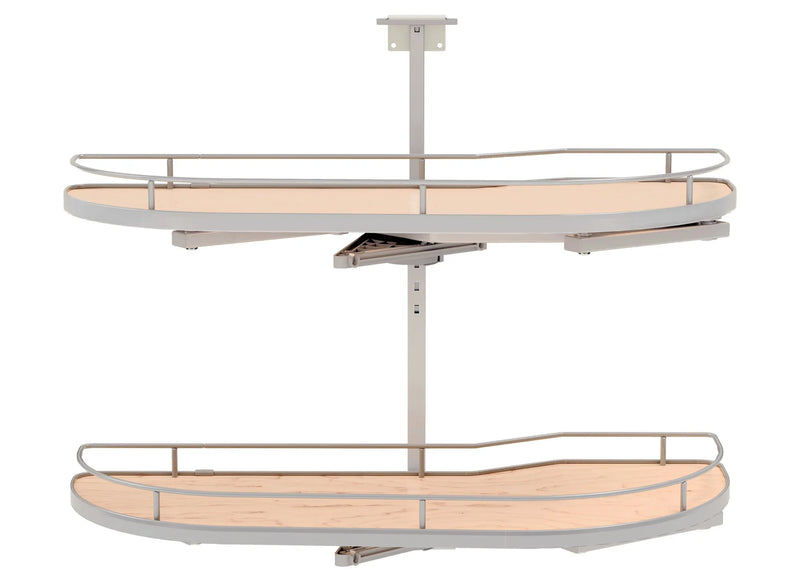 Rev-A-Shelf Maple Two-Tier Girasolo w/ Soft Close and Chrome Accents for 15" Left Opening/Blind Right Corner cabinets 587-15-LMP