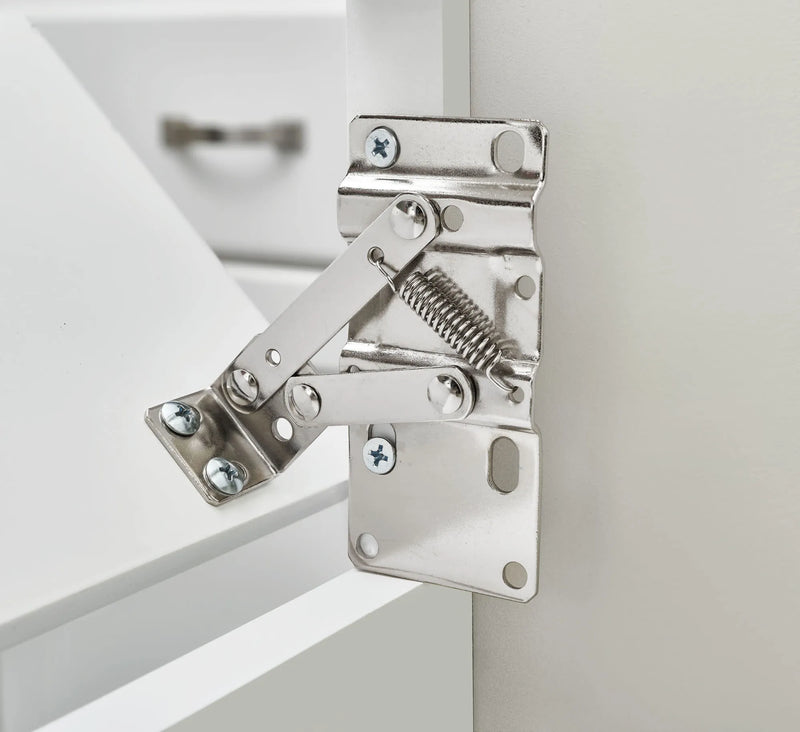 Rev-A-Shelf 36" White Polymer Slim Series Tip-Out Sink Front Tray w/ 1 Pair Hinges and End Caps - 6541-36-11-50