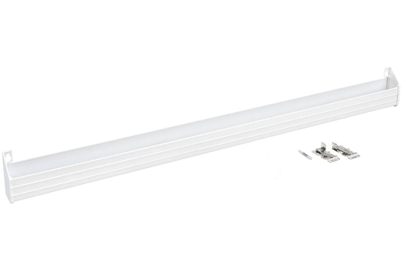 Rev-A-Shelf 36" White Polymer Slim Series Tip-Out Sink Front Tray w/ 1 Pair Hinges and End Caps - 6541-36-11-50