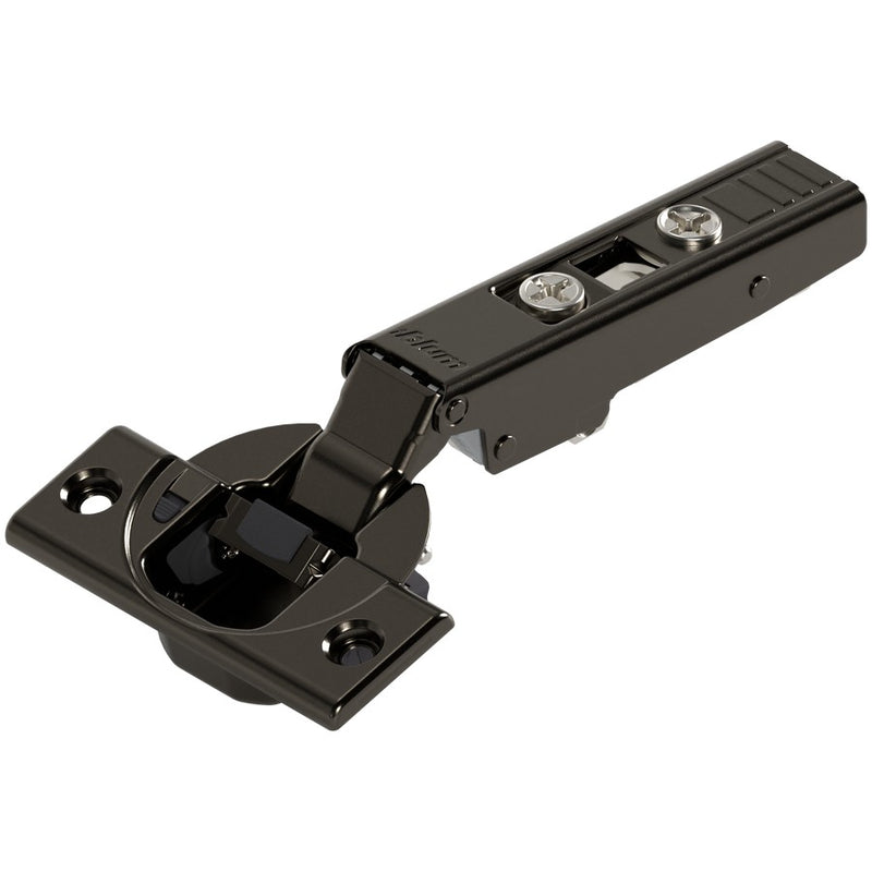 Blum CLIP top BLUMOTION 110° Full Overlay (Straight-arm), Soft Close, Screw-on Hinge - Black Onyx - 71B3550.ONYX