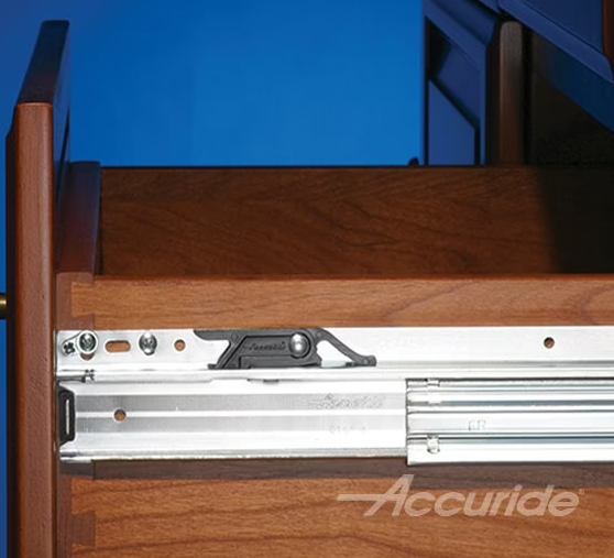 Accuride 7432 Series Light Duty Full Extension Slide with Rail Mounting and Progressive Movement - 14" - Zinc - C7432-14D