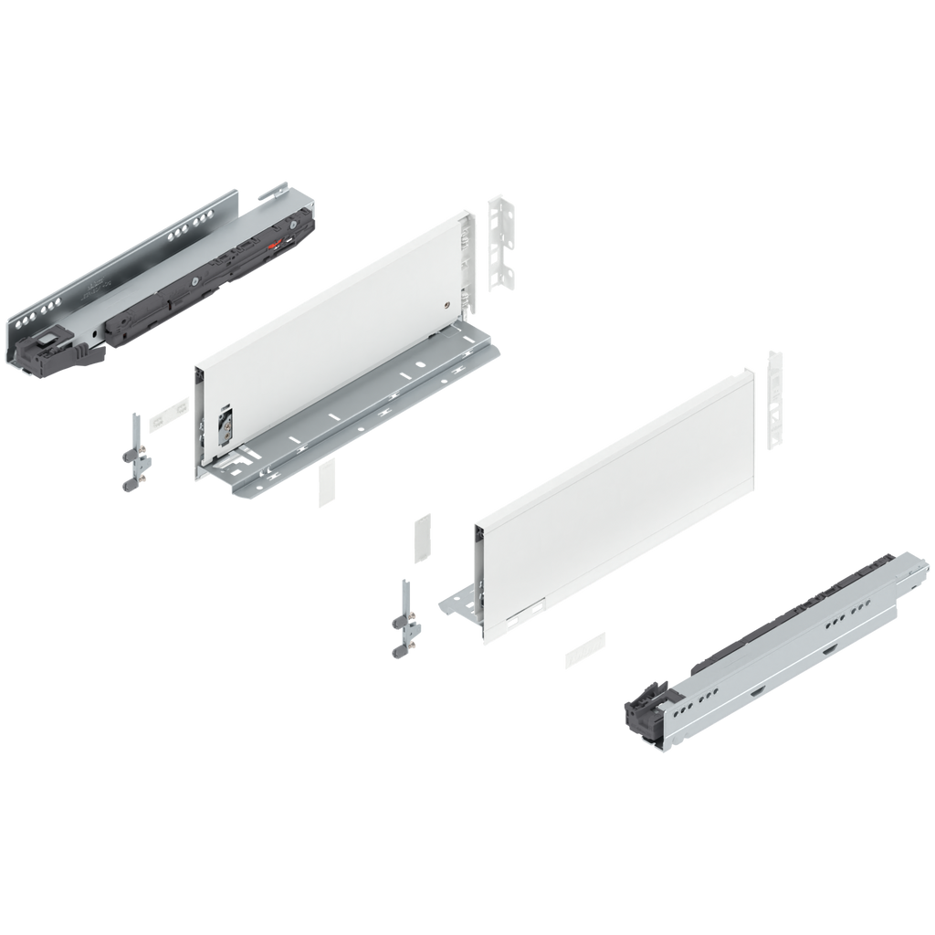 Blum LEGRABOX K Height (5-1/16") V1 Packaging Set - 14" (350mm) - 125lb - Silk White (SW-M) - 770K35S0S