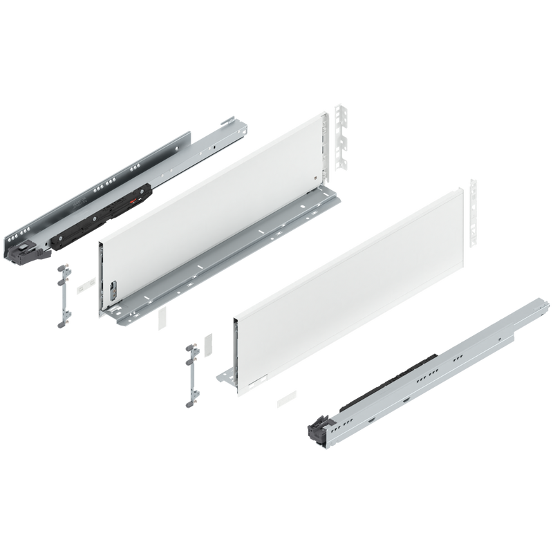 Blum LEGRABOX C Height (7") V1 Packaging Set - 24" (600mm) - 170lb - Silk White (SW-M) - 773C60S0S