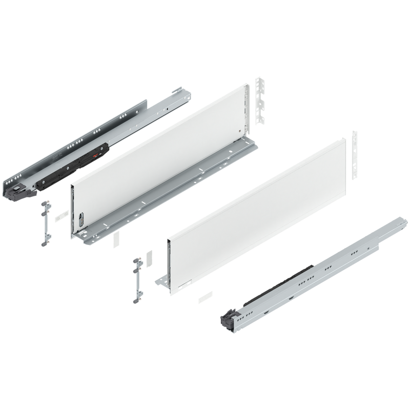 Blum LEGRABOX C Height (7") V1 Packaging Set - 26" (650mm) - 170lb - Silk White (SW-M) - 773C65S0S