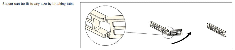 Salice Progressa Spacer for 1/2" drawer sub-fronts - AFSFXXB