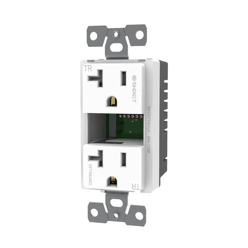 Tresco L-R1020SWA-1 120VAC 20A Swidget Outlet, without Insert, White