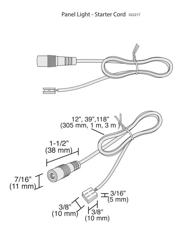 Tresco 24VDC 3 m (118") Snap Panel Starter Cord - L-SPPKT-3M-1