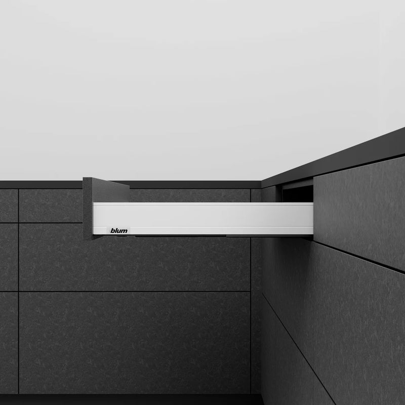 Blum LEGRABOX N Height (2-5/8") V1 Packaging Set - 22" (550mm) - 125lb - Silk White (SW-M) - 770N55S0S