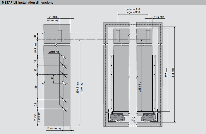 Blum ZRM.5500 METAFILE Dust Gray Set